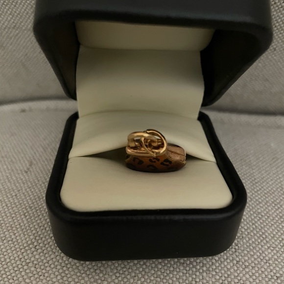 Italian 14K Gold Enamel Leopard, Animal Print Handbag Purse Pendant Charm New - Picture 4 of 6